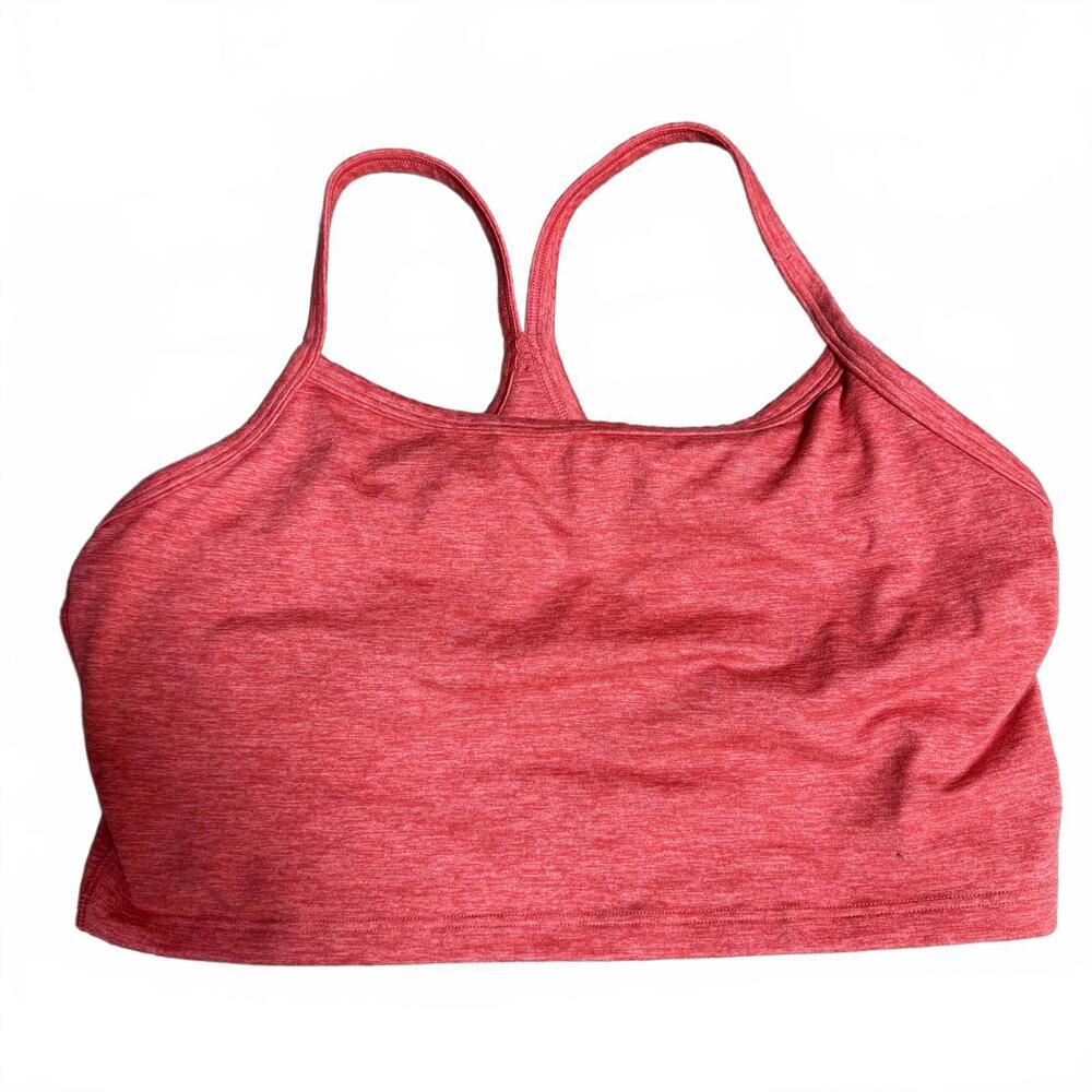 Offline by Aerie The Hugger Heather Coral racer Back Minimal Sports Bra XL